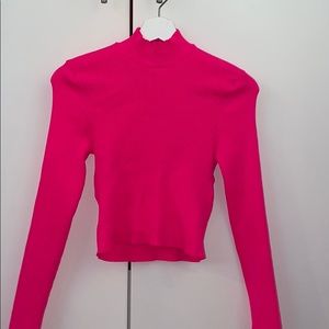 ZARA hot pink turtle neck